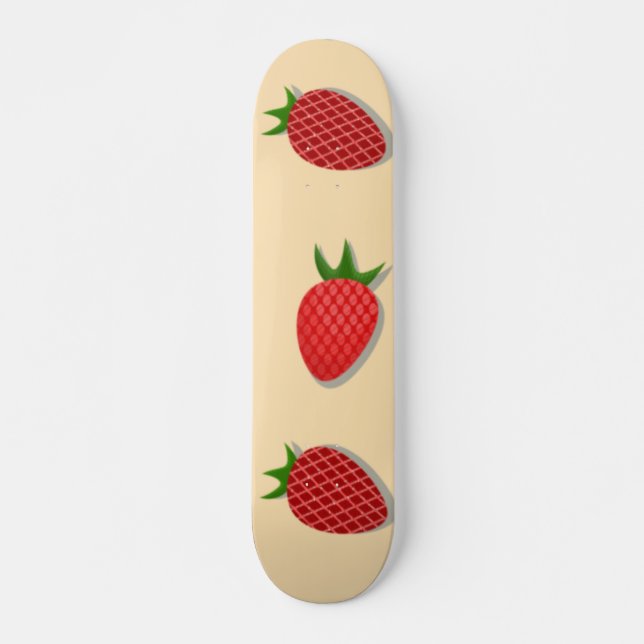 Erdbeermuster für Früchte im Sommer gute Gesichtsb Skateboard (Vorne)