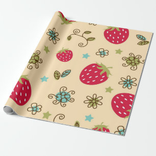 Erdbeermuster Geschenkpapier