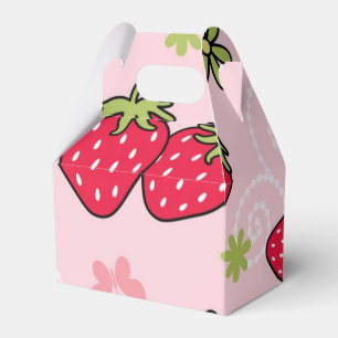 Erdbeermuster Geschenkschachtel