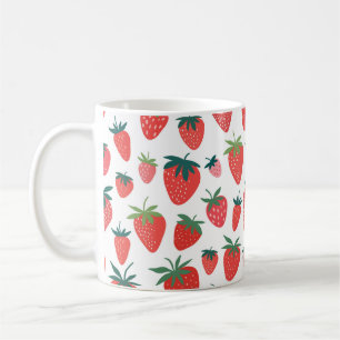Erdbeermuster Kaffeetasse