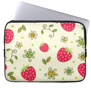 Erdbeermuster Laptopschutzhülle
