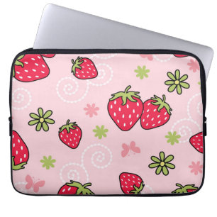 Erdbeermuster Laptopschutzhülle
