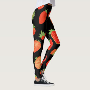 Erdbeermuster Leggings