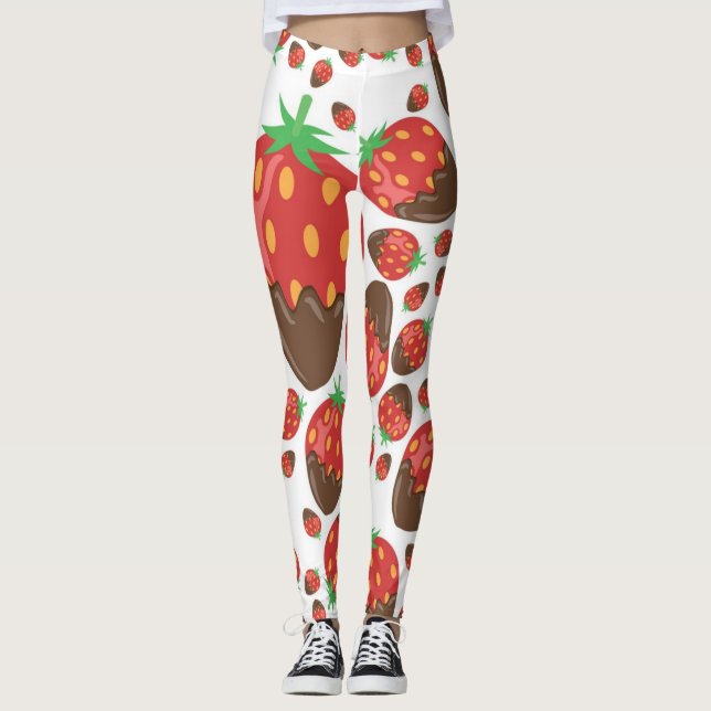 Erdbeermuster Leggings (Vorderseite)