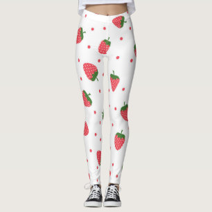 Erdbeermuster Leggings