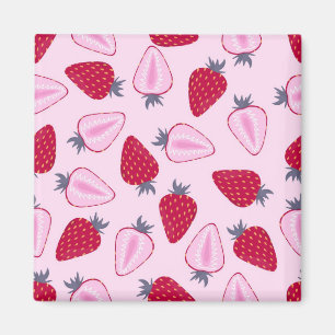 Erdbeermuster Magnet