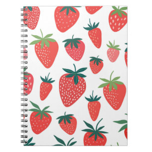 Erdbeermuster Notizblock