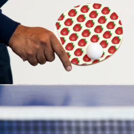 Erdbeermuster, Rote Erdbeeren, Obst, Leaf Tischtennis Schläger