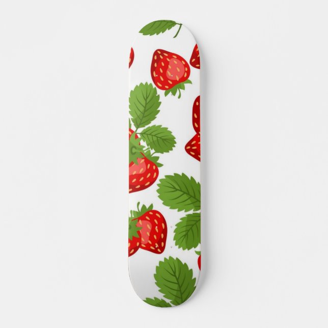 Erdbeermuster Skateboard (Vorne)