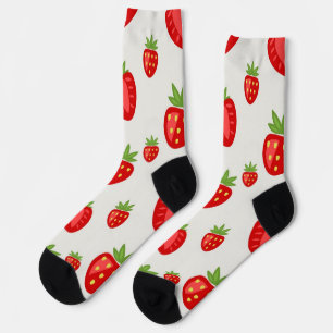 Erdbeermuster Socken