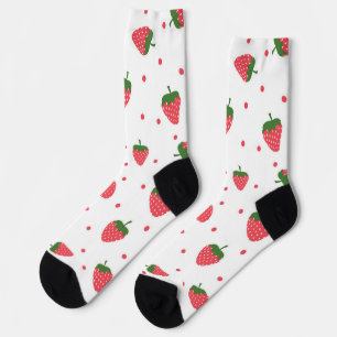 Erdbeermuster Socken