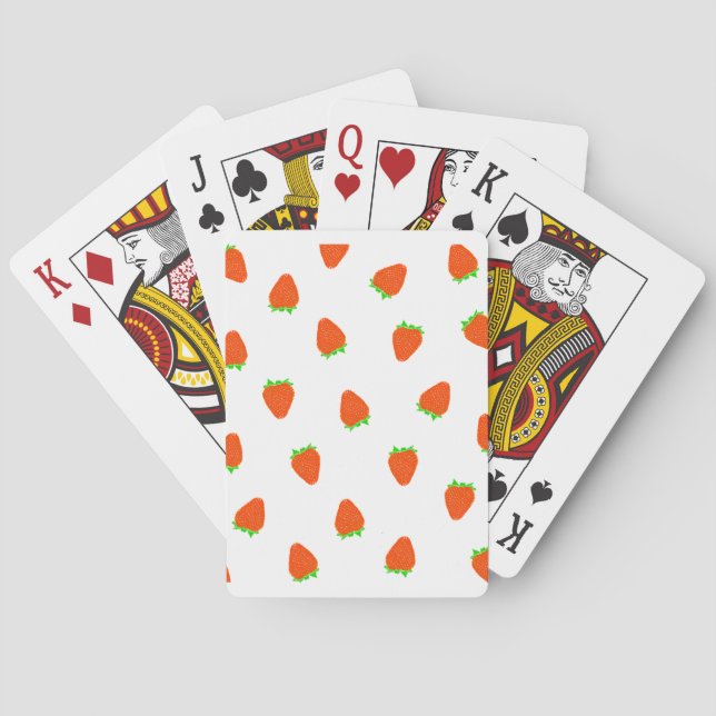 Erdbeermuster Spielkarten (Rückseite)
