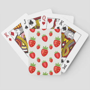 Erdbeermuster Spielkarten