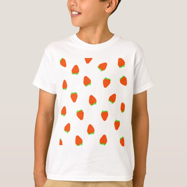 Erdbeermuster T-Shirt (Vorderseite)