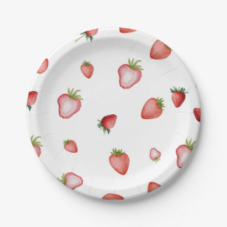 Erdbeerpapierplatte Pappteller