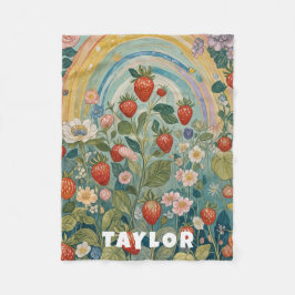 Erdbeerpflaster Fleecedecke