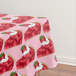 Erdbeerpie Slice Schnauze Creme No Bake Dessert Tischdecke