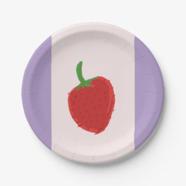 Erdbeerplatte Pappteller