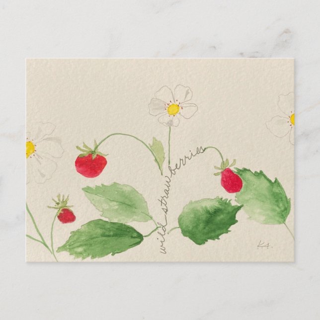 Erdbeerpostkarte Postkarte (Vorderseite)