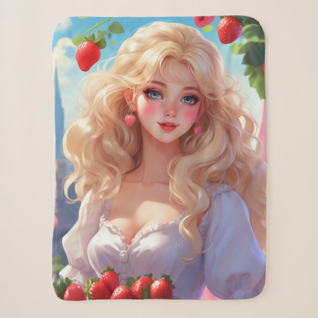 Erdbeerprinzessin Sherpadecke (Vorderseite)