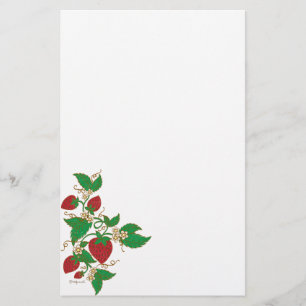 Erdbeerrebe-Briefpapier Briefpapier
