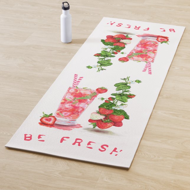 Erdbeersaft Cooles Getränk Frucht Yoga Mat Yogamatte (Beispiel)