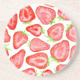 Erdbeerschnitzel Sandstein Untersetzer