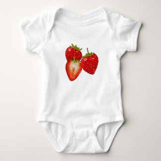 Erdbeershirt Baby Strampler
