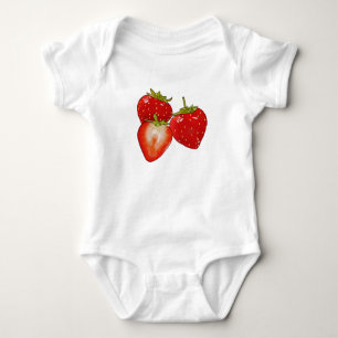 Erdbeershirt Baby Strampler