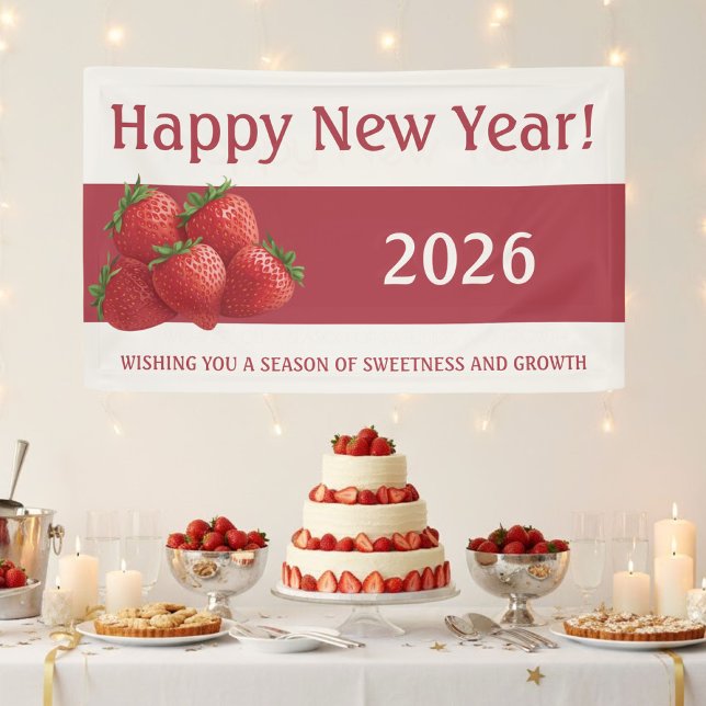 Erdbeersilvester Rot Banner (Von Creator hochgeladen)