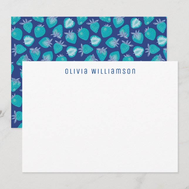 Erdbeersommer Mitteilungskarte (Vorne/Hinten)