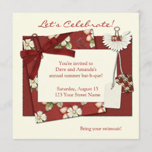 Erdbeersommer-Party Einladung