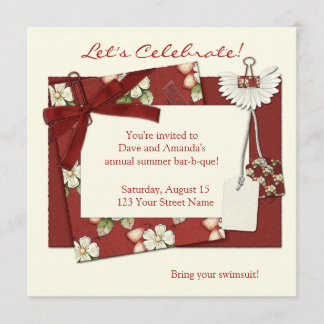 Erdbeersommer-Party Einladung