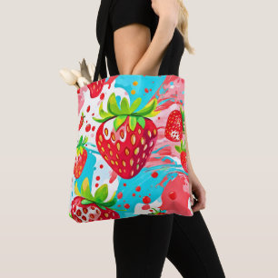 Erdbeersplash-Muster Tasche