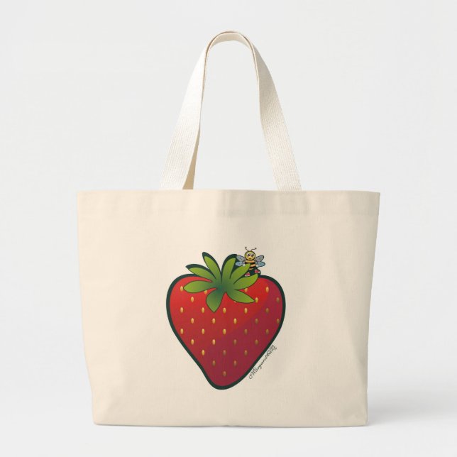ErdbeerTaschen-Tasche Jumbo Stoffbeutel (Vorne)