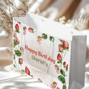 Erdbeerverzauberter Feengarten  Große Geschenktüte