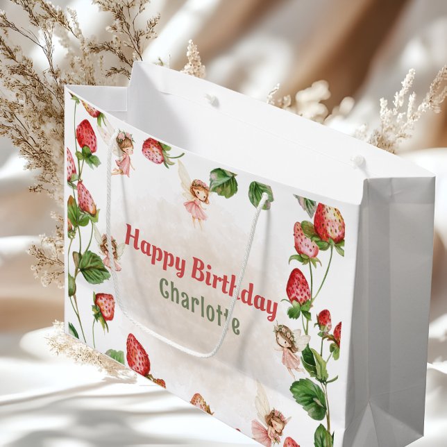 Erdbeerverzauberter Feengarten  Große Geschenktüte (Von Creator hochgeladen)