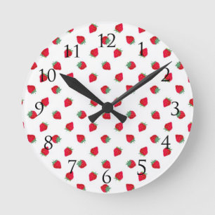 ErdbeerWanduhr Runde Wanduhr