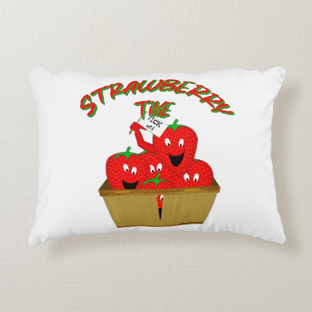 Erdbeerzeit! Dekokissen (Vorderseite)