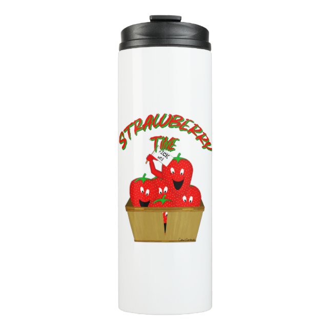 Erdbeerzeit! Thermosbecher (Vorderseite)
