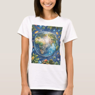 Erdbild Kurzarm-T - Shirt