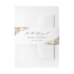 Erdblüten, die Hochzeit von Weiß Einladungsbanderole