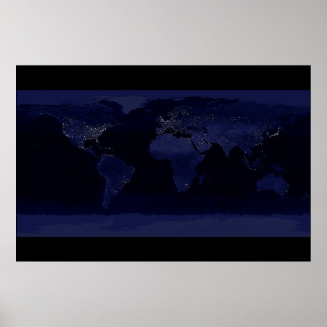 Erde am Nacht 78x52 (55x37) Poster (Vorne)