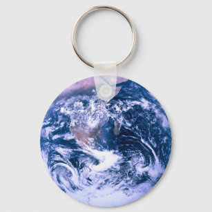 Erde aus blauem Marmor aus dem Weltraum Schlüsselanhänger