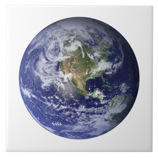 Erde aus dem Weltall, blaues Marmor von der NASA Fliese (Vorderseite)