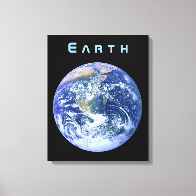 Erde aus dem Weltraum Leinwanddruck (Vorderseite)