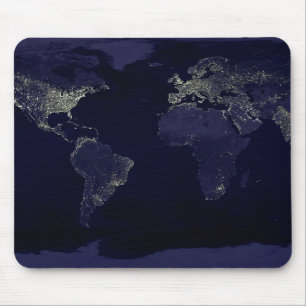 Erde bei Nacht Mousepad