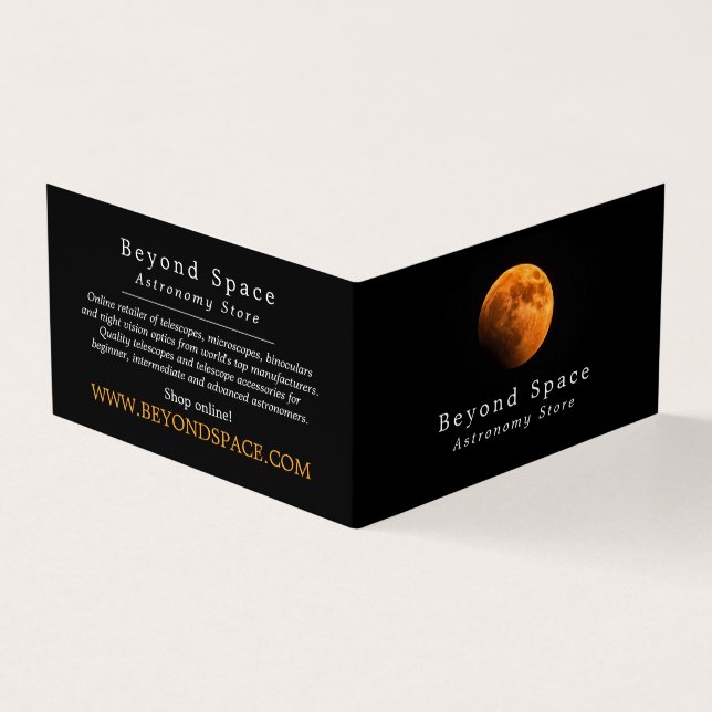 Erde Blütenmond, Astronomin, Astronomie-Store Visitenkarten (Vorderseite)