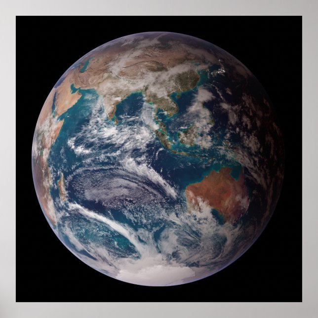 Erde: Die östliche Hemisphäre Poster (Vorne)