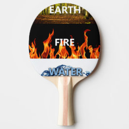 Erde, Feuer- und Wasserpongpaddel Tischtennis Schläger